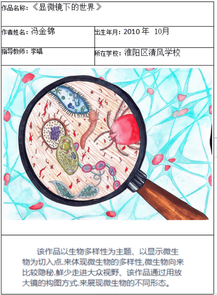 生物多样性海报手绘图片