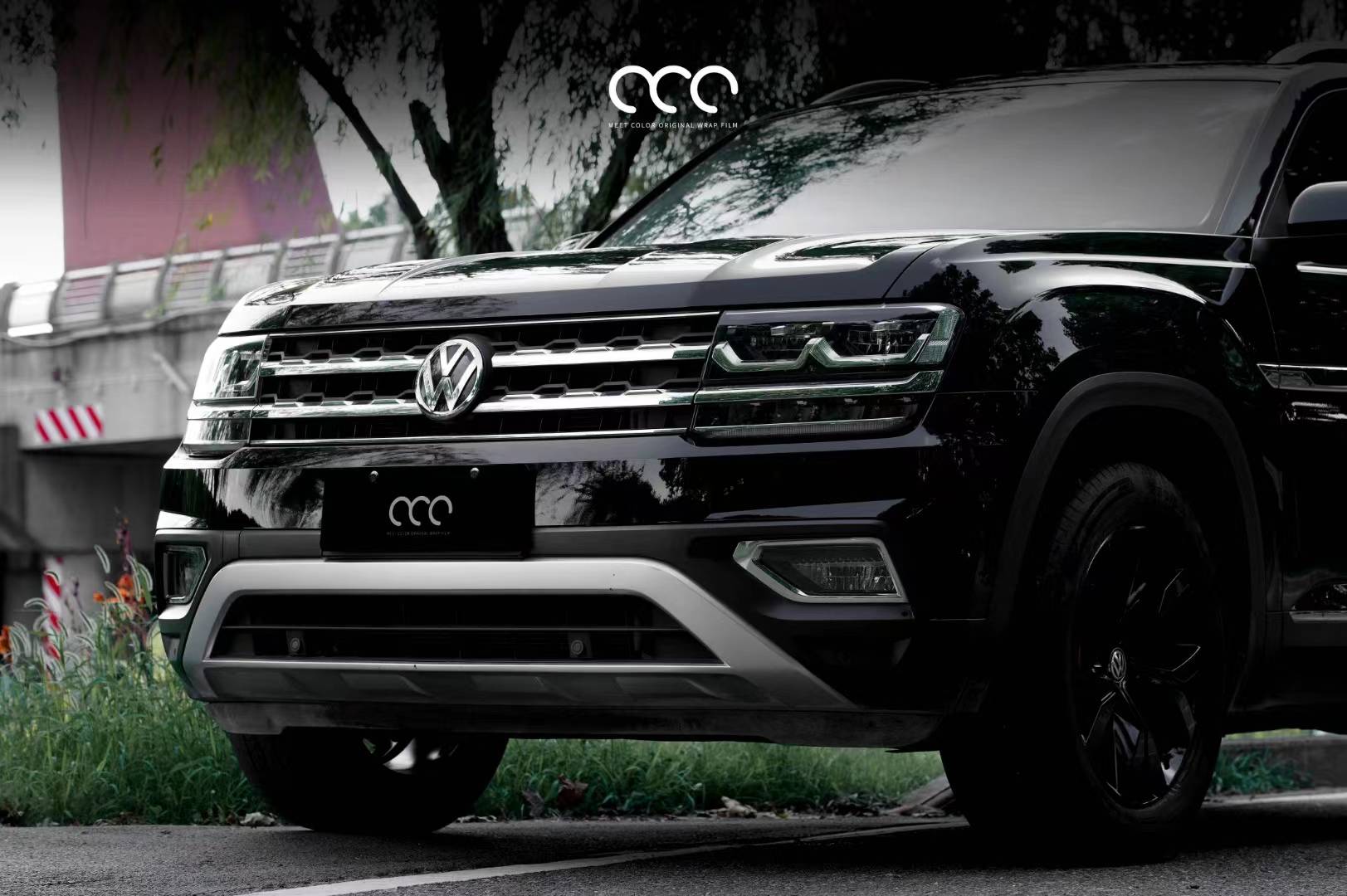 大众途昂漫彩觉醒黑改色膜,高级的神秘感