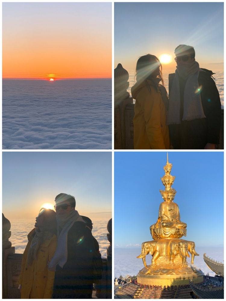 早上可以乘坐旅游大巴前往峨眉山,登山过程中可欣赏到峨眉山的壮丽