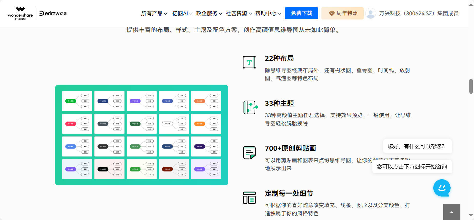 好用的跨平台思维导图和头脑风暴软件,内置多套主题风格和配色方案