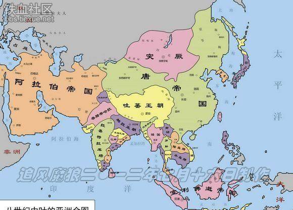 原创八世纪前期唐帝国与阿拉伯帝国吐蕃西突厥突骑施在中亚的角逐