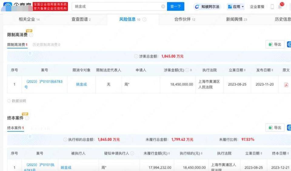 的企业,根据查询结果来看,rng战队老板姚金成(白星)名下关联9家公司,5