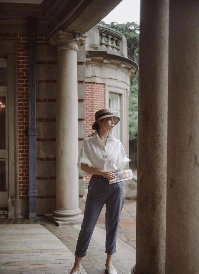 原创初春三木把衬衫穿出高定范这样搭配高级洋气照穿美腻了