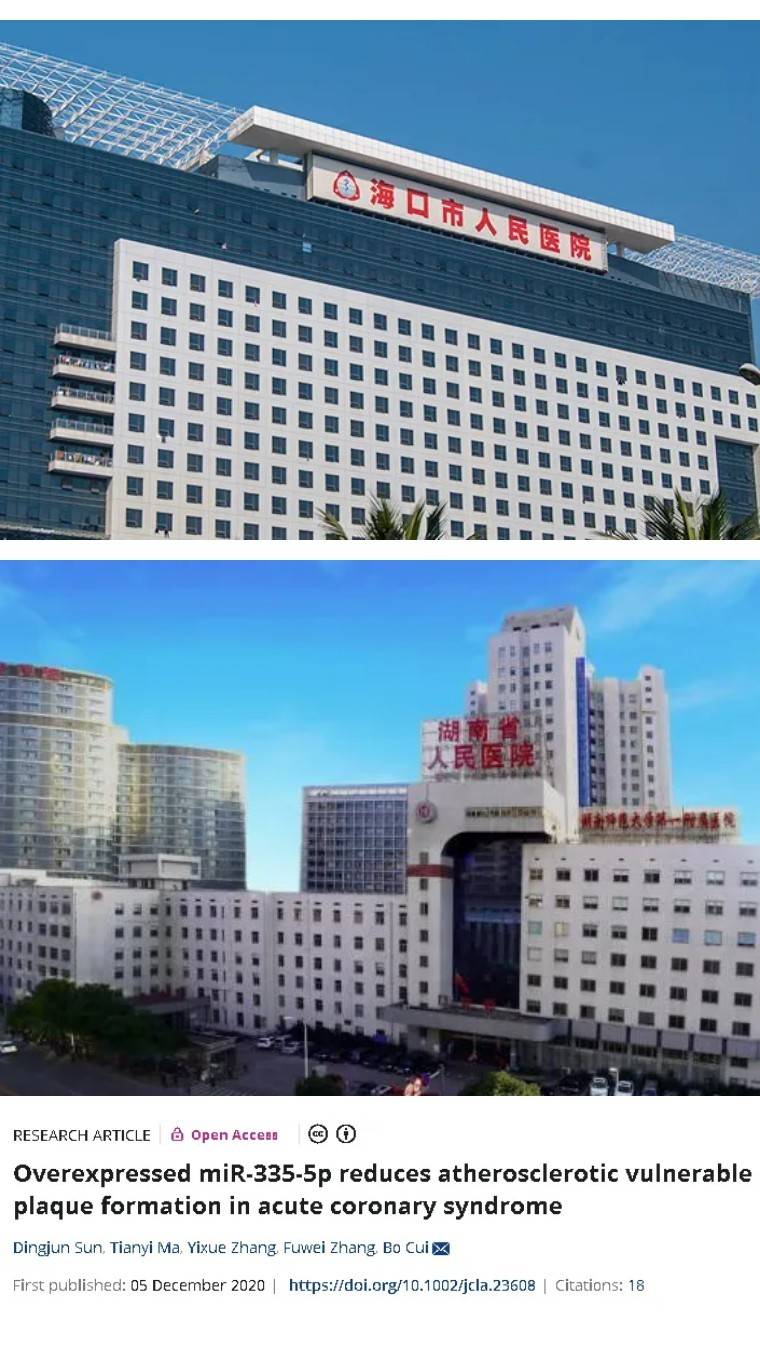 湖南省人民医院发表的论文被指出文章图片存在重复