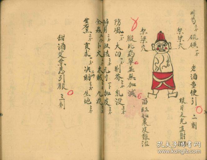 彩绘人物图岳家拳武技谱