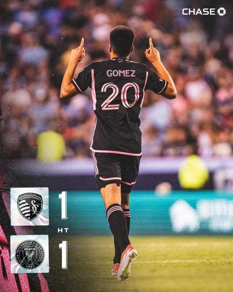 原创半场梅西助攻戈麦斯扳平迈阿密与堪萨斯城11战平