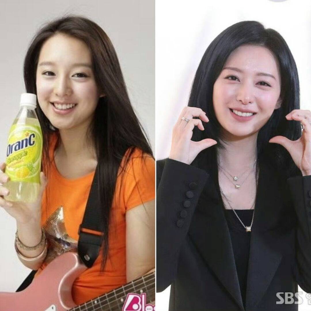 初中(右)▼出道被叫"小金泰熙",这么多年来,金智媛的颜值一直很能打