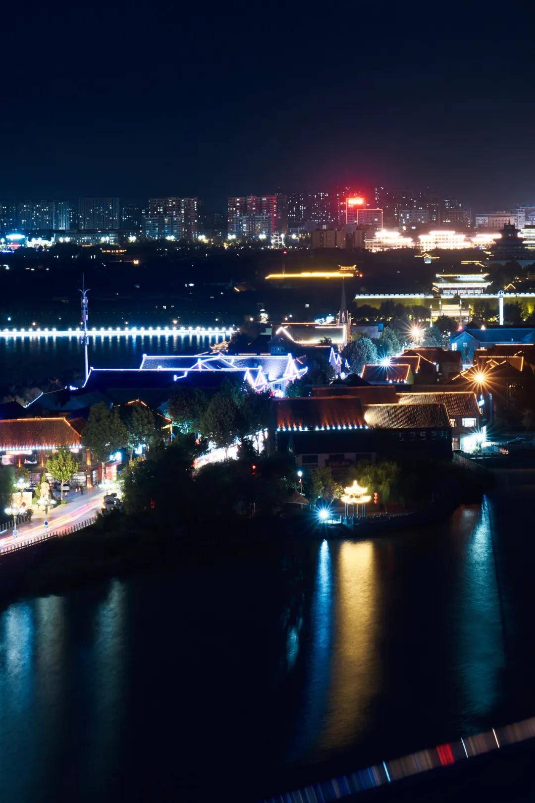 聊城古城 夜景图片