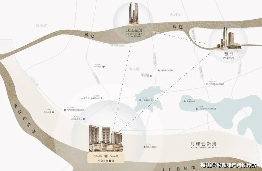 高效串联起海珠全岛;加之项目直线约150米处是大干围地铁站(在建中)