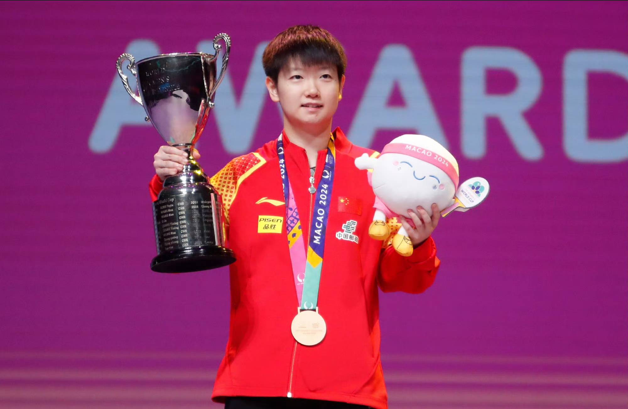 和陈梦在2020年曾顶替国乒朱雨玲和刘诗雯参加威海单打世界杯比赛