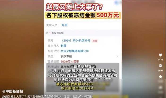 赵薇再陷资产冻结风波,这次连亲日辱华也无济于事?_事件_行为_问题