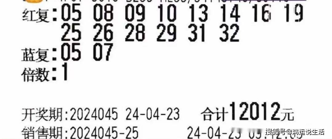 24045期双色球晒票,5张万元票 100张复式倍投,444倍欲揽巨奖
