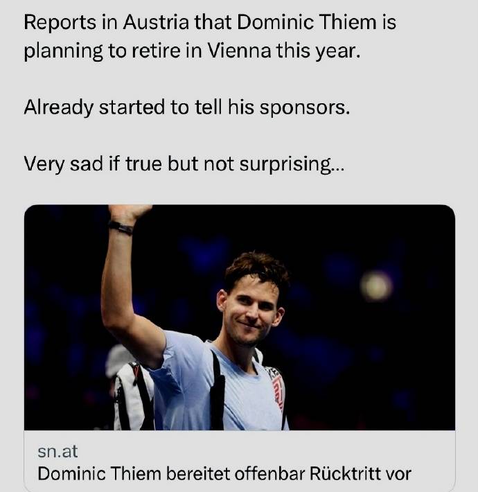 蒂姆10月份退役,小商止步决胜轮,纳豆首战是他,袁悦输德比_网球_中国