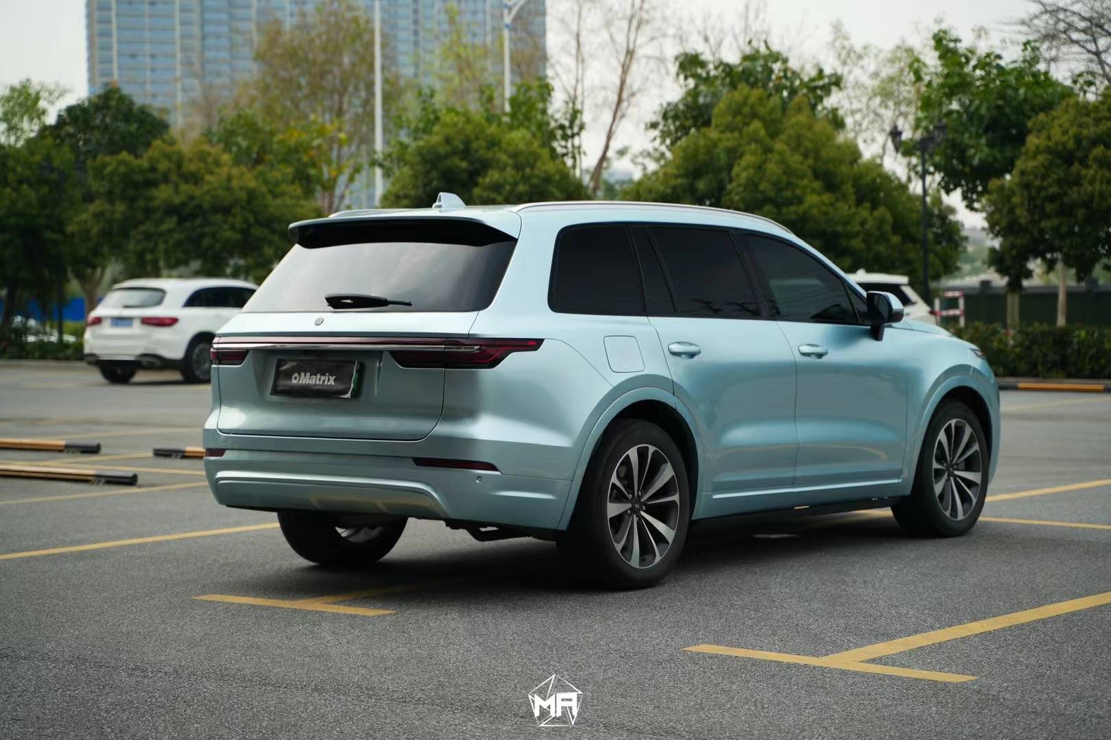 理想one-matrix矩阵阿祖罗蓝改色膜,蓝色系保时捷原厂色