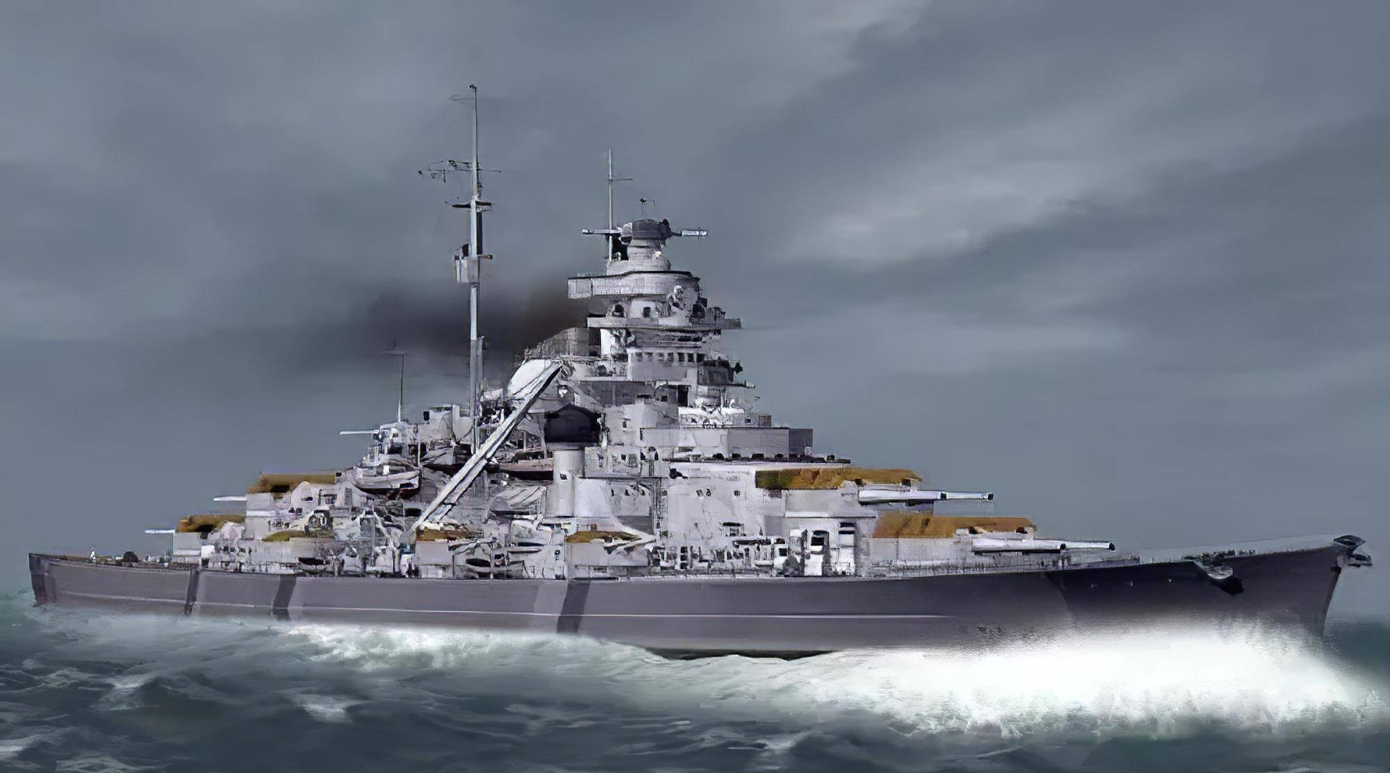 俾斯麦号和欧根亲王号兴冲冲地出战,刚出海就遇上了英国皇家海军,随即