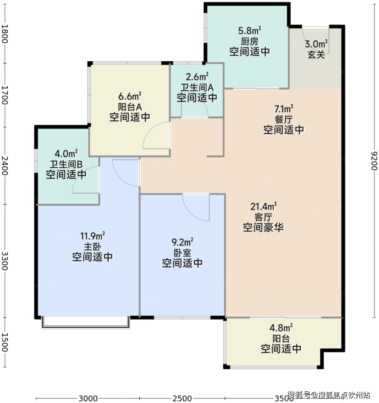 中山德商樾玺户型图图片