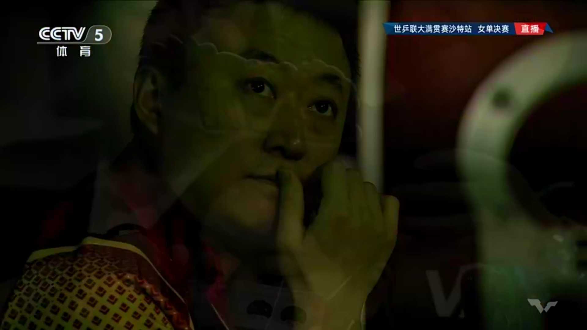 莎莎与大梦决赛,看台上马琳教练的眼神1下"亮"了