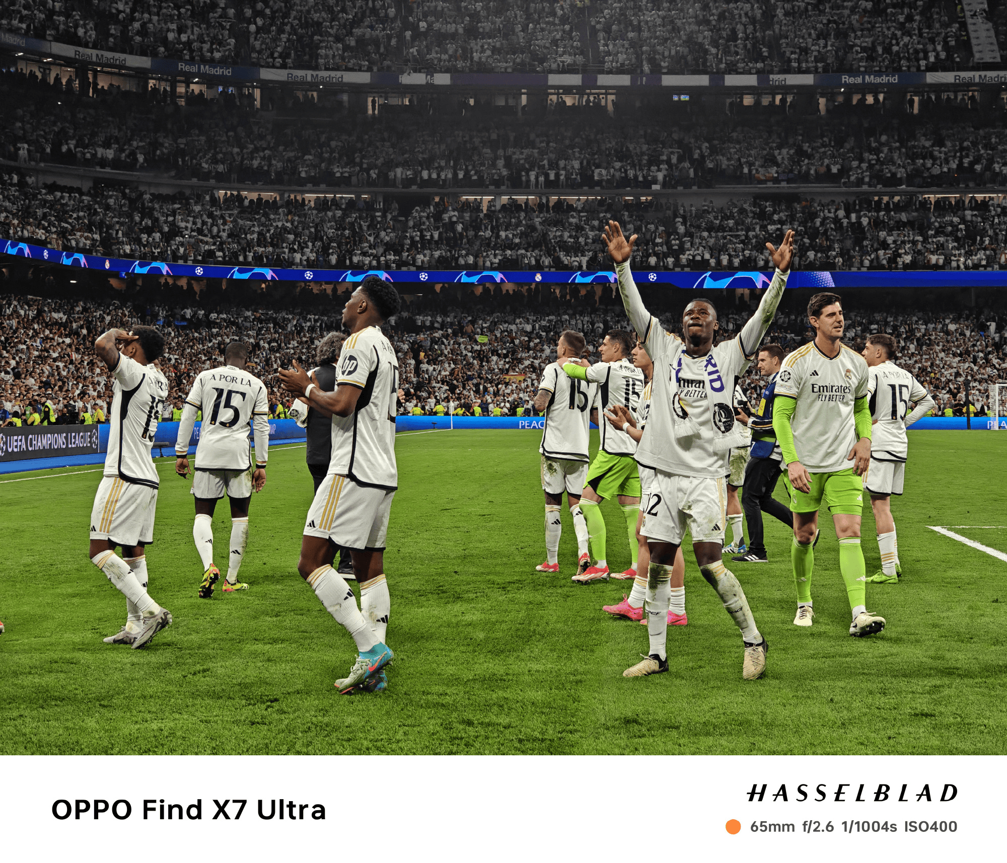 其实oppo一直是欧冠的官方合作伙伴,多次比赛通过其强大影像能力的