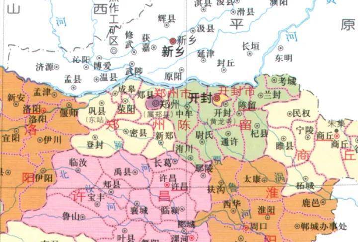 1952年河南郑州下辖16个县,包括山东东明,如今仅有6个县!