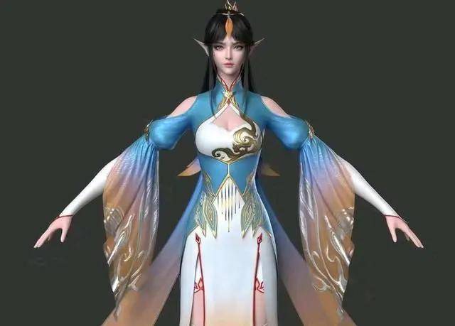 斗破:凤清儿建模不输嫣然,"白瓷腿"吸睛,45°仰视高冷绝艳