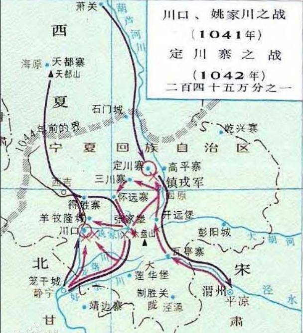 三川口之战地图图片