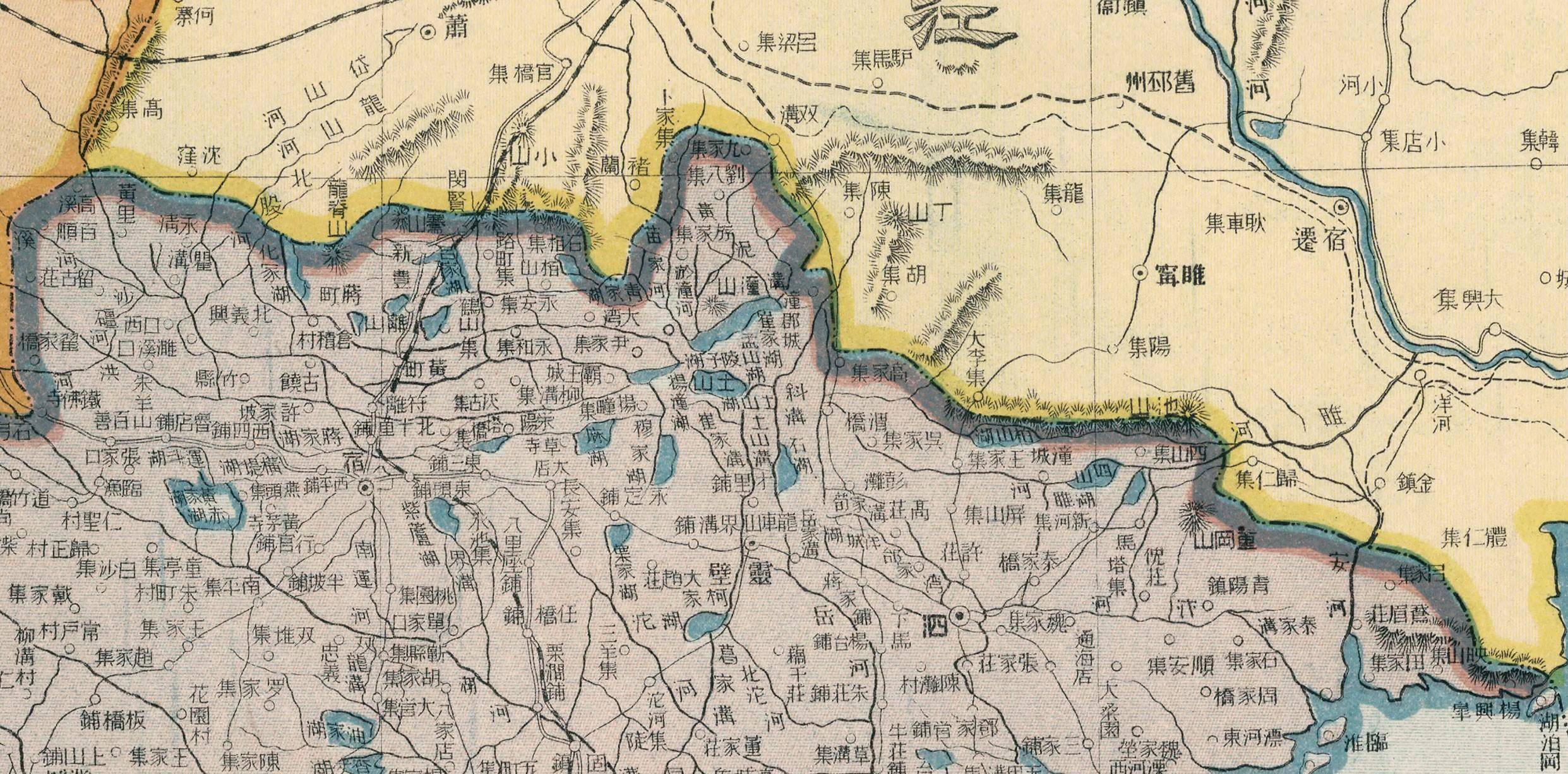 1917年,安徽省老地图,精确到镇村,快看看有您老家吗?