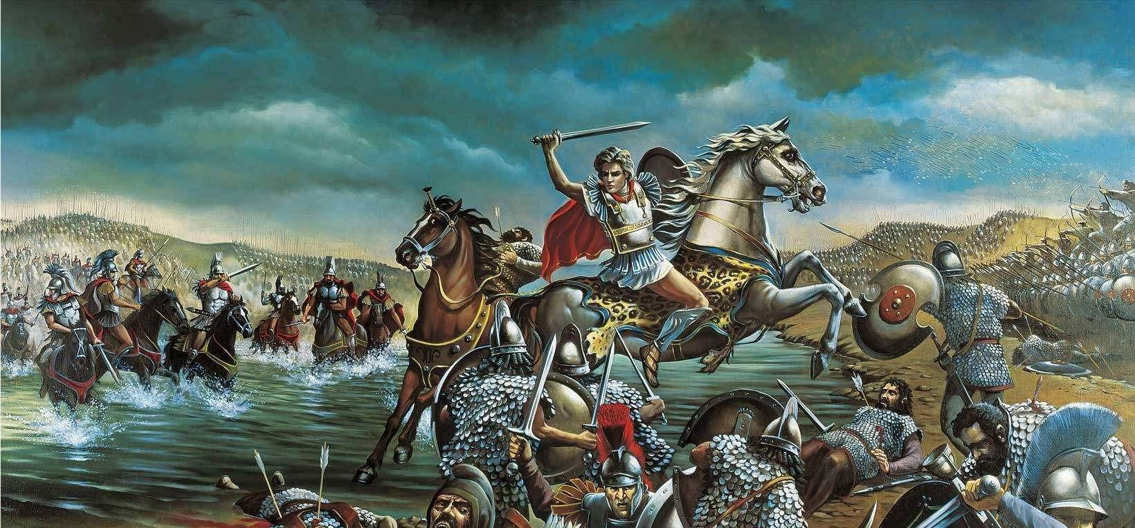官费罗塔斯,一般由马其顿皇帝亚历山大亲自率领,配合希腊色萨利骑兵