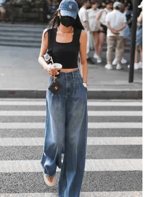 入夏"牛仔裤 凉鞋",清爽时髦还显高