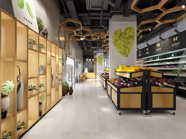 超市装修设计注意事项及原则,超市装修设计,商超门店装修设计,生鲜