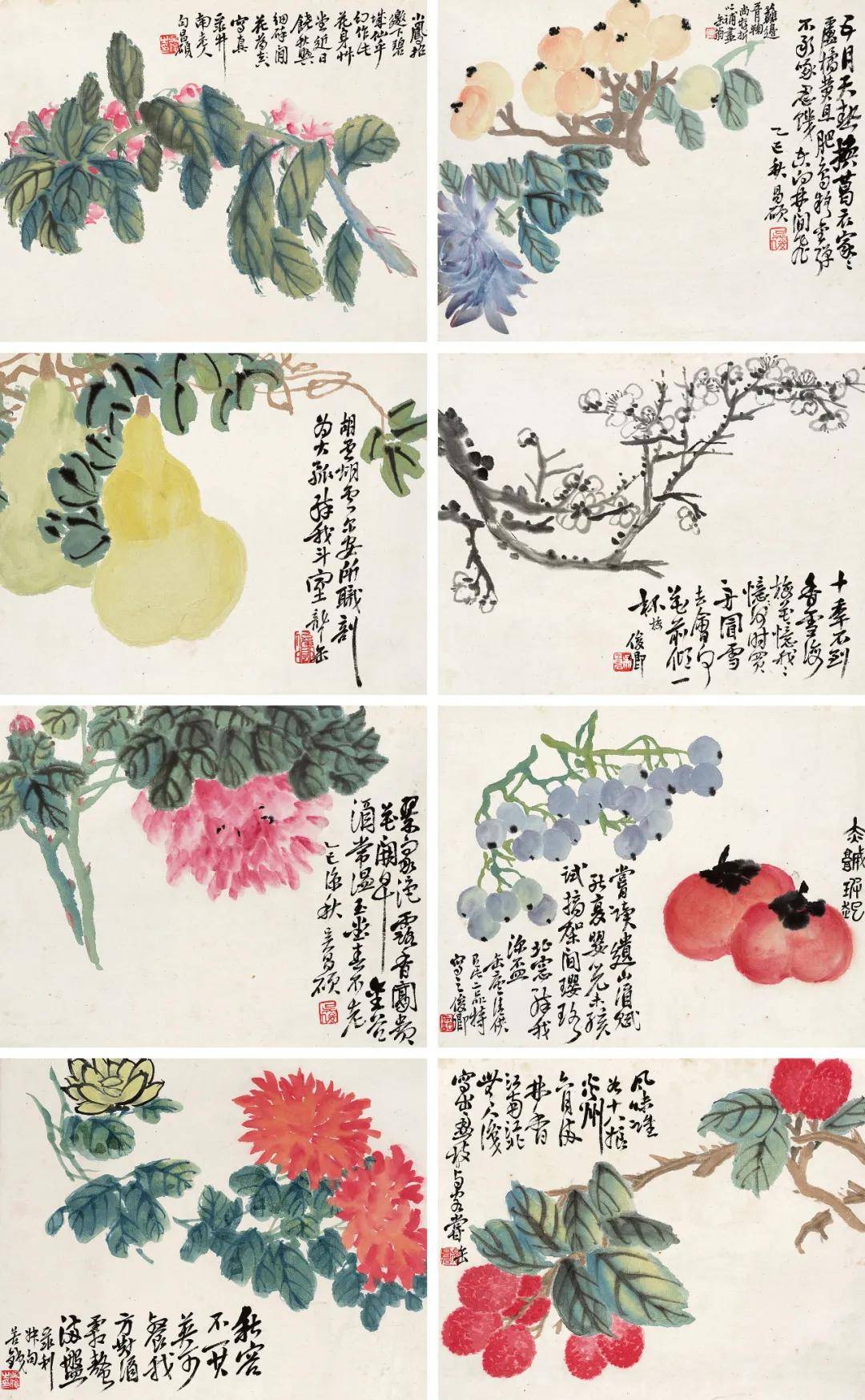 吳昌碩荷花| Wu Changshuo, Lotus | Fine Chinese Paintings