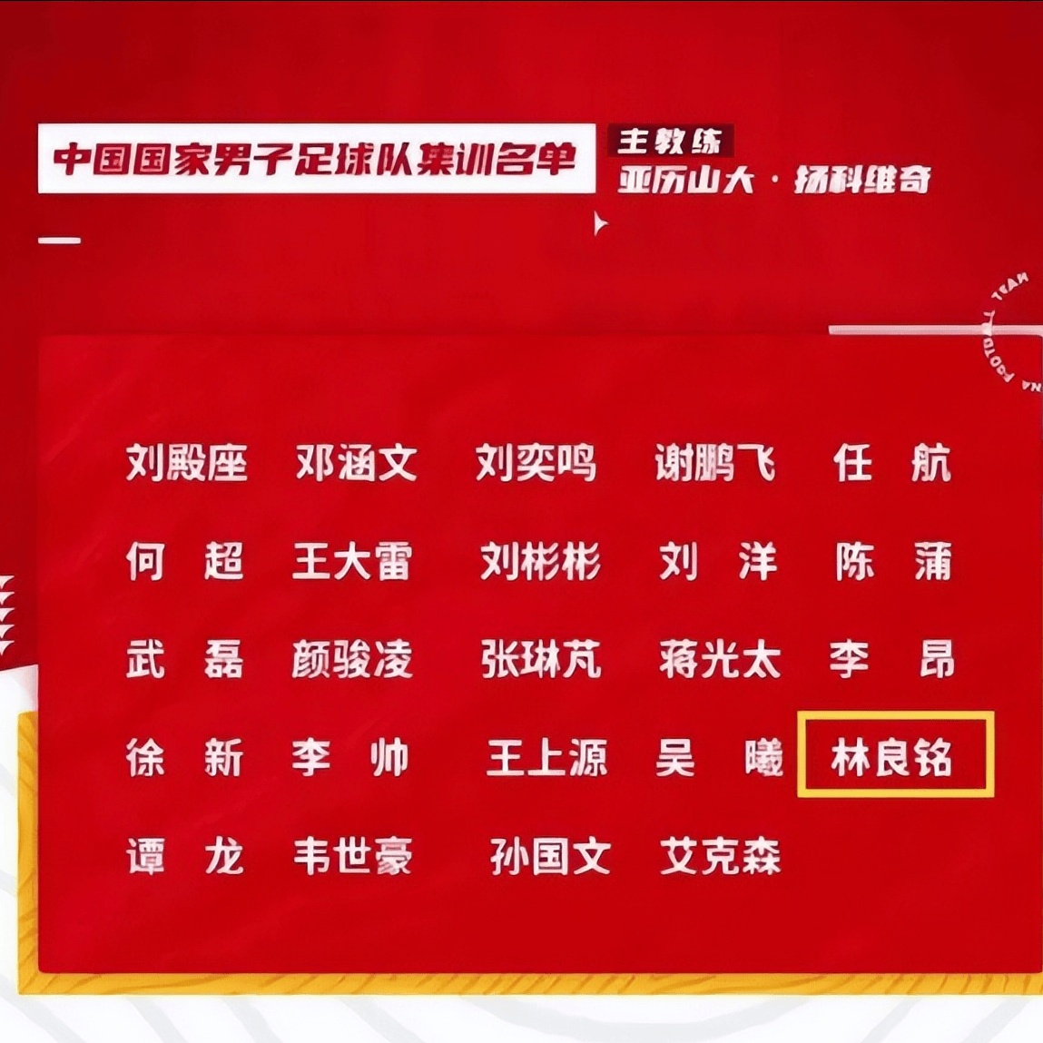 中国中学生联队(u18),征战亚洲中学生足球锦标赛,以主力队员的身份