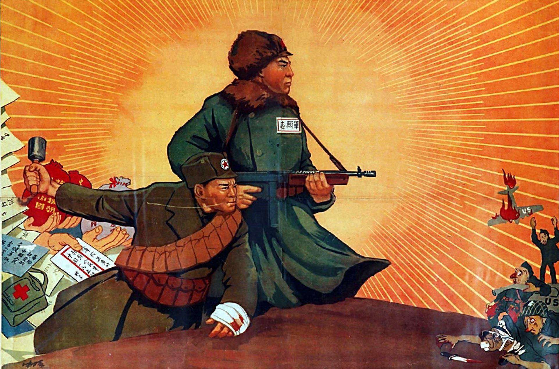怀旧50年代抗美援朝宣传画,极大鼓舞了中国人民的斗志