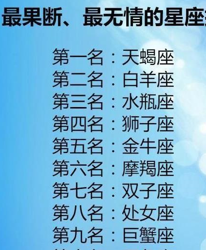 12星座谁最无情,谁最会装可怜,谁最邪恶?