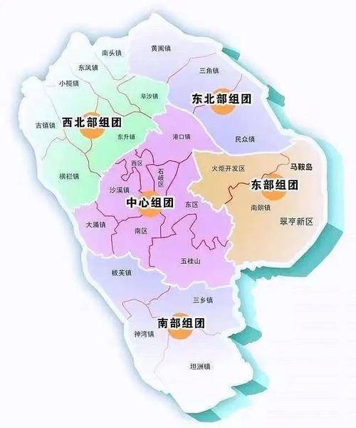 中山各个镇地图图片