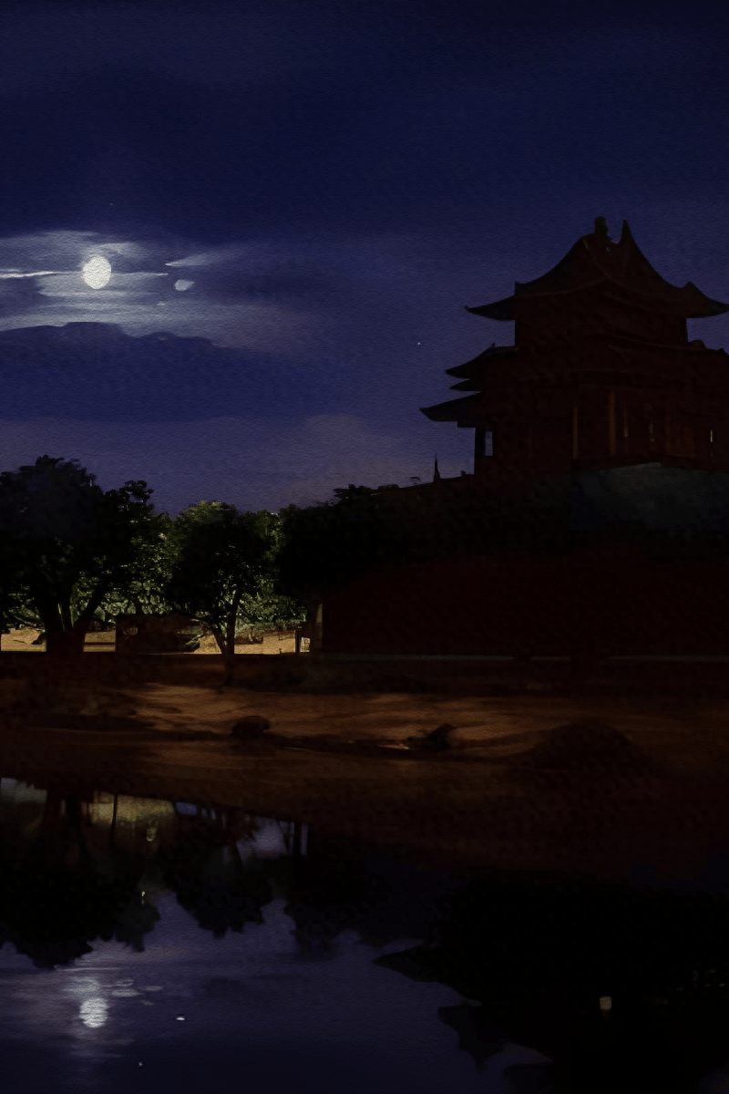 古代夜景京城图片