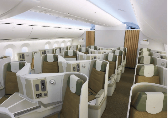 越南航空波音787商务舱座椅采用先进的设计和最新技术,具有绝佳的舒适