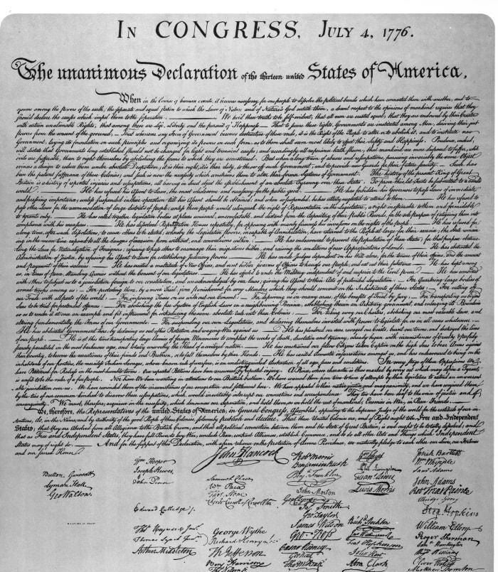 《独立宣言》是如何印刷和保护的,怎么流传下来的
