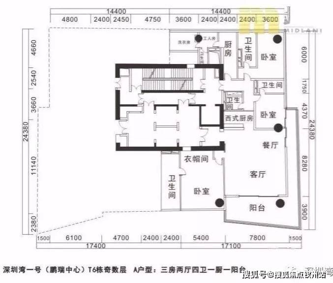 深圳湾一号t3户型图图片