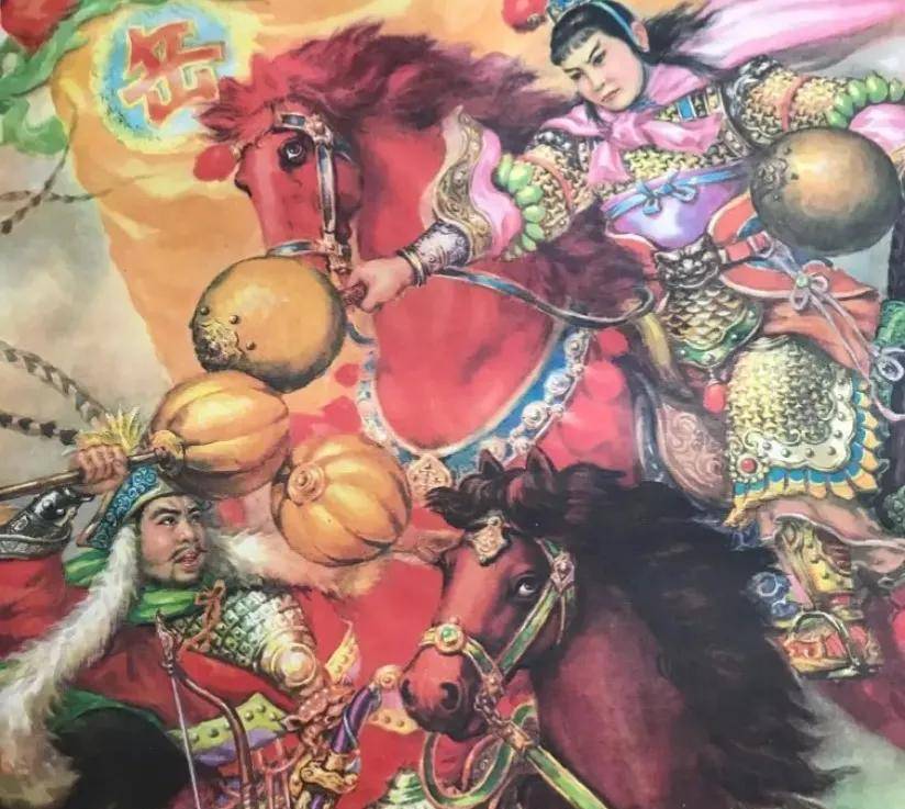 《岳飞传》:岳云锤震银禅子,八大锤会战金禅子