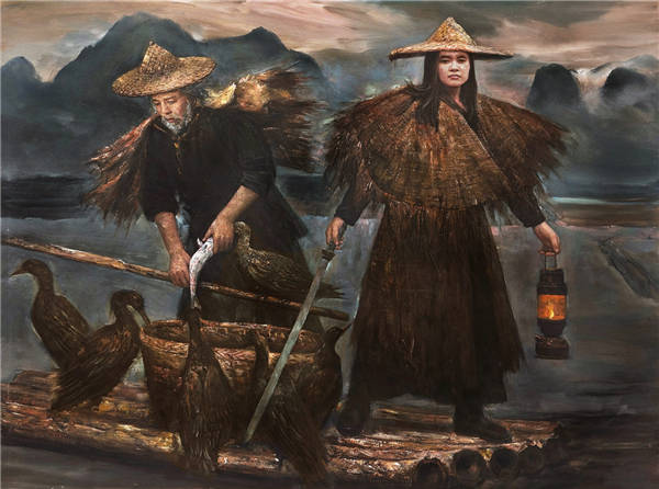 (150x110cm )启航 (160x120cm)楚河 (160x120cm)天书 (150x110cm)画押