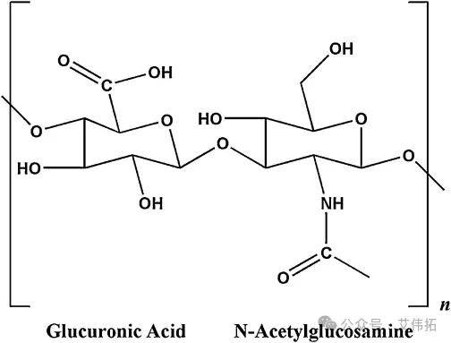 透明质酸(ha)是由n-乙酰氨基葡萄糖和d-葡萄糖醛酸通过交替的β-1,3和