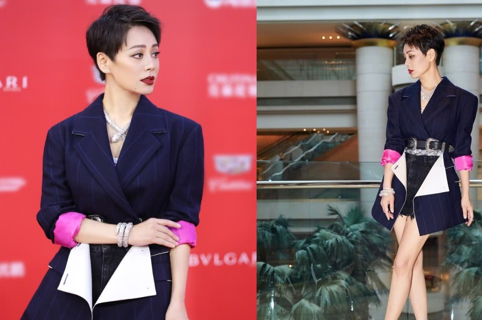 宁静也赶时髦!短裤穿得跟上衣一样短,这么少女哪像48岁啊?