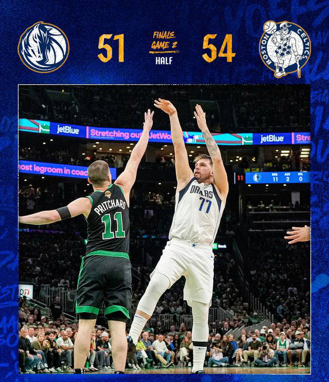 凯尔特人半场领先,塔图姆低迷独行侠努力追赶