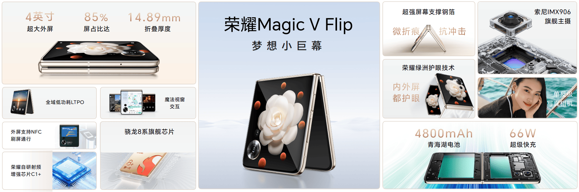 荣耀Magic V Flip发布 打造全形态折叠屏矩阵-最极客