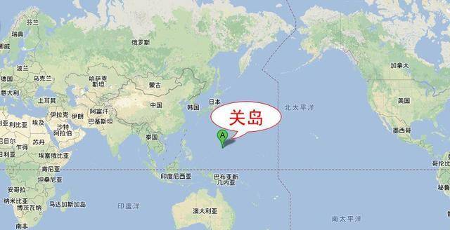 世界地图关岛位置图片