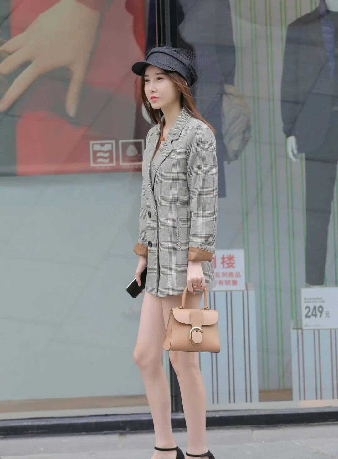 西装搭凉鞋,时尚新潮流|展现优雅美腿|性感小姐姐