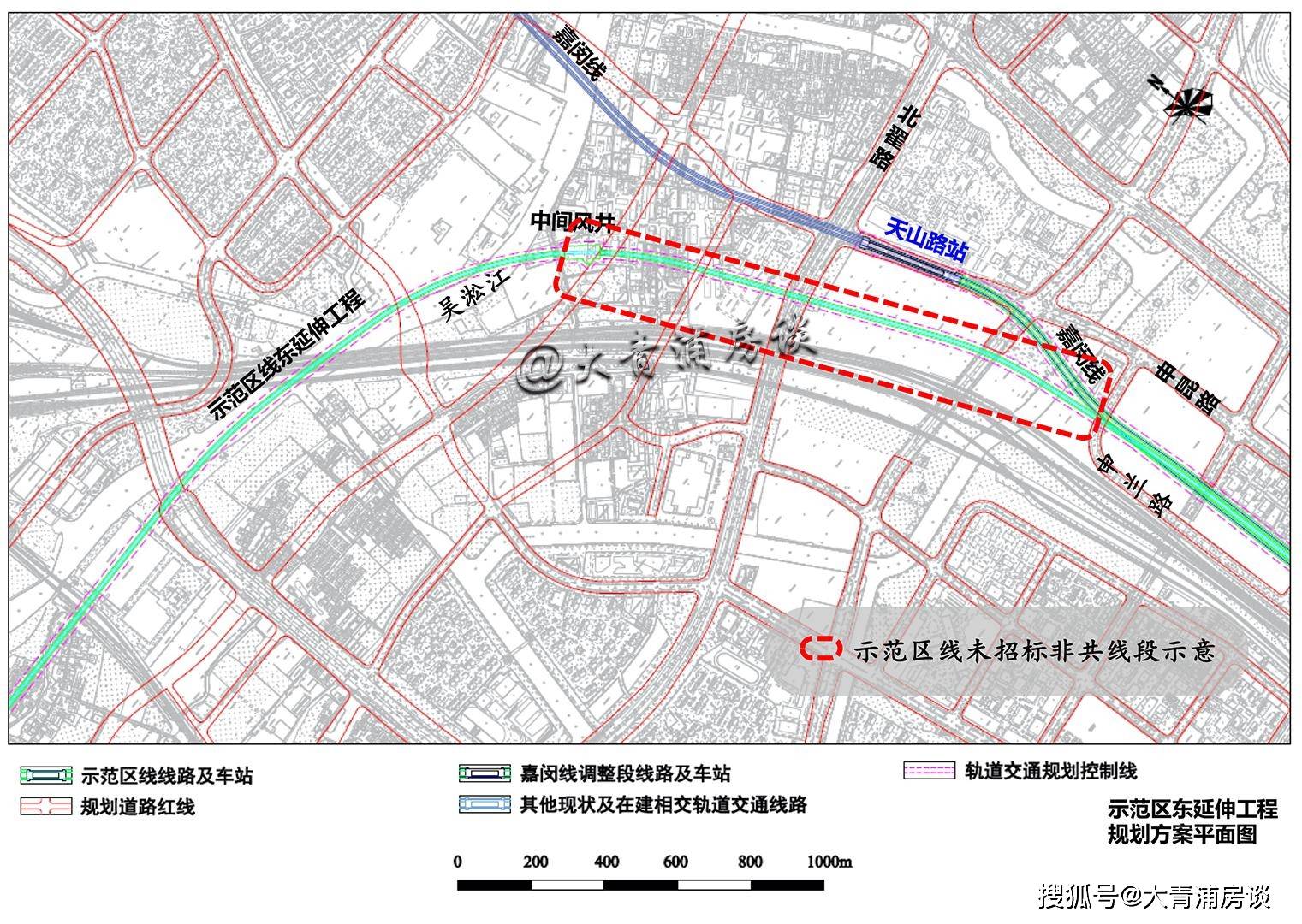 公示的《上海示范区线选线专项规划调整(草案公示》中提到,线路自