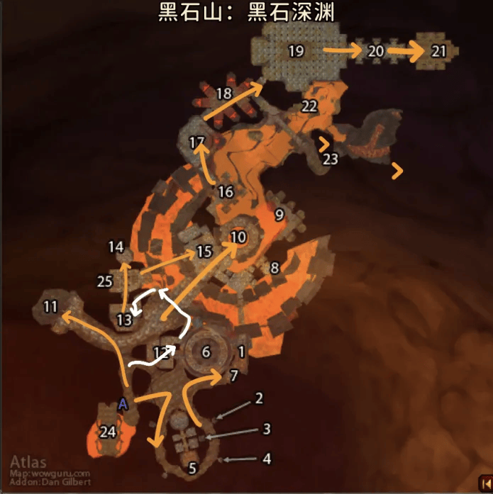 黑石深渊玛拉顿剃刀高地祖尔法拉克奥达曼● 进入副本后直走,从平台