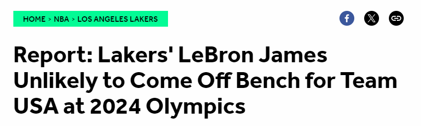 原创            詹皇打替补？名记：他或当组织前锋，库里KD锁定美国男篮首发-詹姆斯谈库里2022年夺冠