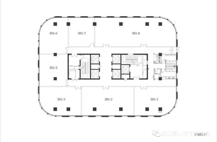 6-12层户型平面图总的来说,杭州滨江区浦沿海威领界写字楼是一座集